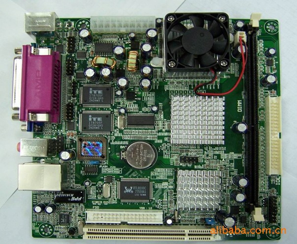POS机主板,VIA C3 800 CPU,CLE266+VT8235,2COM,集成声显网卡,DDR1代内存