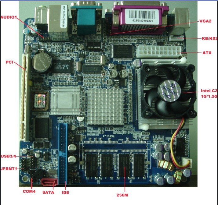 供应628EM POS机主板 POS机专用主板 板载内存/板载CPU主板