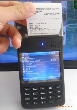 一体打印机 条码扫描、非接触式IC卡读写，GPRS移动单据打印手持POS终端PDA