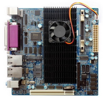 AtomD525 10COM双VGA双网SSD,WIFI工业MINI-ITX主板