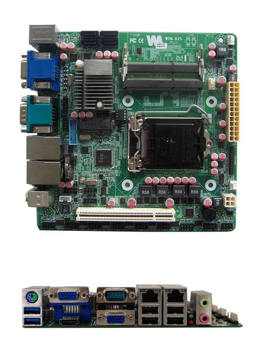 微特迈B75芯片组，10串口，双网卡主板