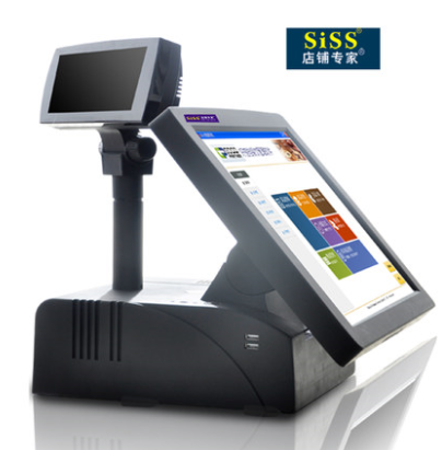 SISS 触摸屏收款机 快餐饮奶茶店收银机 pos机12英寸嵌入式280M