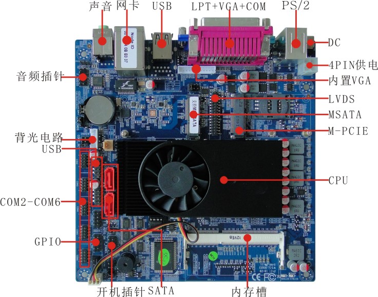 收款机专用工控主板1037