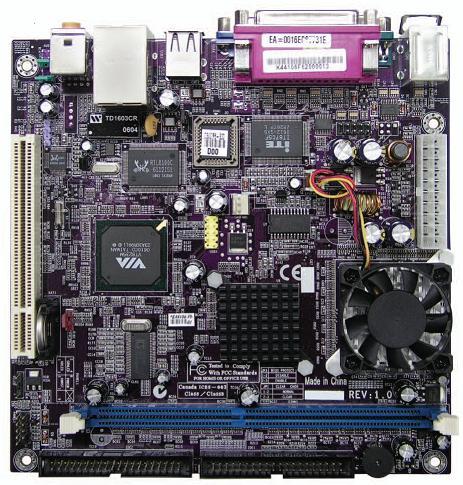 供应POS主板威盛PC1000E(精英C3VCM6 C3-800M CPU)