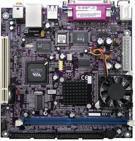 供应POS主板 威盛PC1500E(精英C3VCM6 1.0G CPU)
