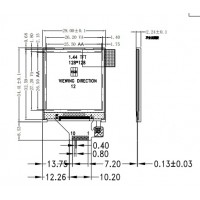 1.44寸a-Si TFT LCD液晶显示屏