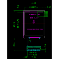 1.77寸a-Si TFT LCD液晶显示屏