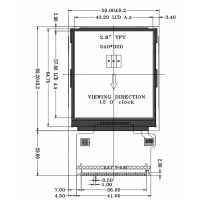 2.8寸a-Si TFT LCD液晶显示屏