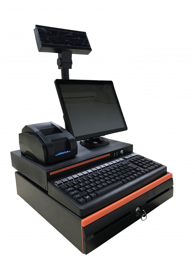 商超POS收款机收银系统键盘式一体机SIN-300II