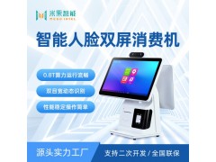 厂家直销智慧食堂智能AI人脸识别消费机刷卡扫码双屏人脸消费机